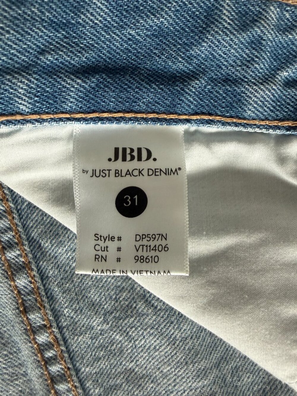 JBD by Just Black Denim Light Wash Wide Leg Jeans, Size 31 - Picture 4 of 8